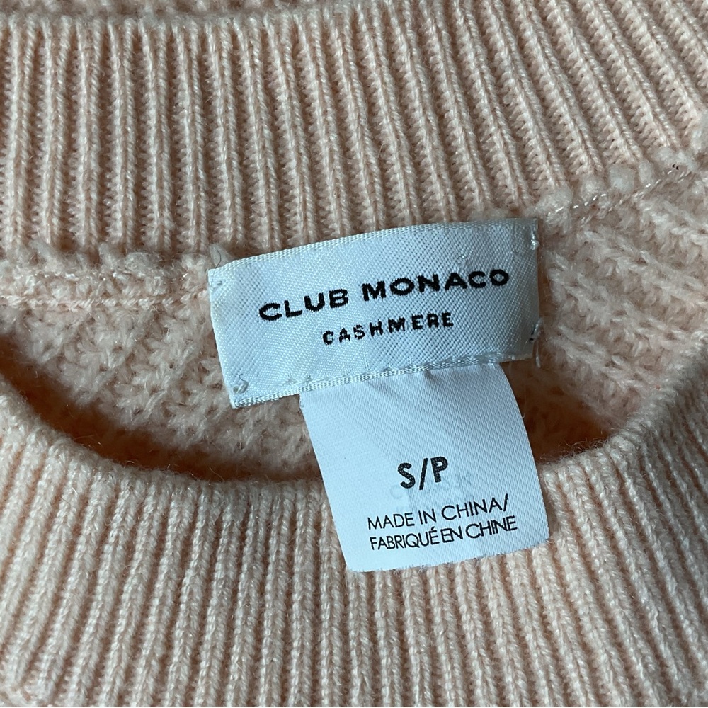 Club Monaco open cuff peach cashmere sweater, size small - Picture 6 of 6